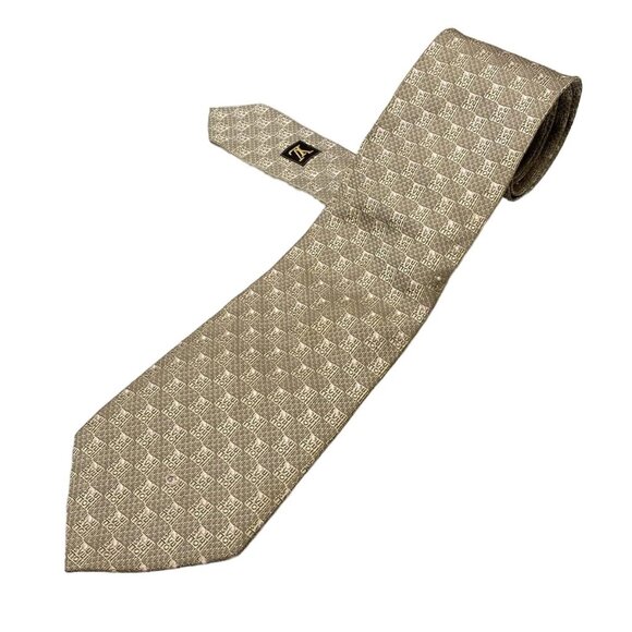 LOUIS VUITTON - Beige Pink Multi Confirmation Men's Tie 132-071825 - Picture 1 of 8
